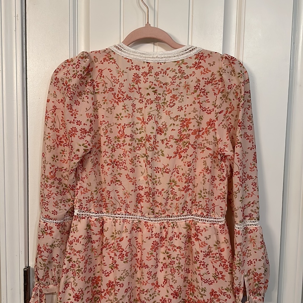 For Love and Lemons Sweet Disposition Swing Dress Pink Floral Size XS - Picture 9 of 10